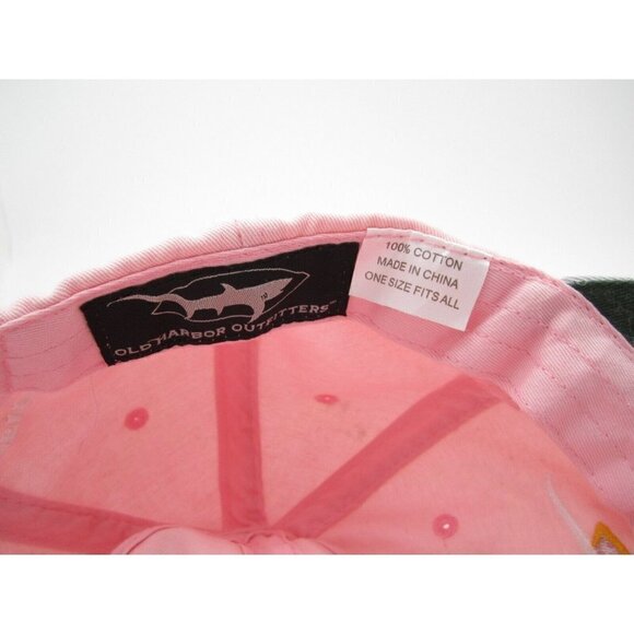 Women Old Harbor Outfitters Cotton Pink Embroidered Shark Baseball Hat - Picture 6 of 6